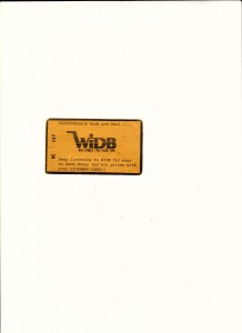 WIDB giveaway card 1985