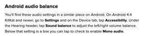 Android balance instructions